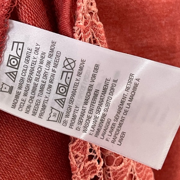 LOGO Lounge by Lori Goldstein Coral Lace Back Knit Sweatshirt Cardigan - Picture 7 of 8